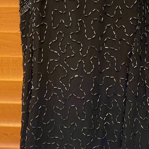 Steamy vintage beaded sexy black dress size 10 - Picture 2 of 8